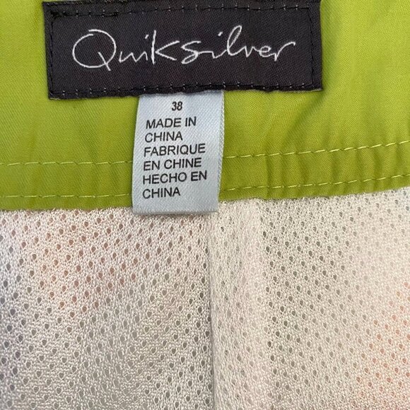 Quicksilver Men's Drawstring Surf Swim Boardshorts Green/Teal/Orange Pocket - 38 - Picture 7 of 12